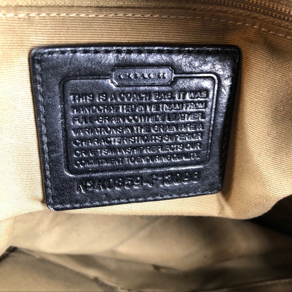 Coach Leather East West Gallery Tote Black  F13098 - Picture 10 of 13